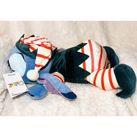 24" Large Stitch Holiday Cuddleez Plush Disney Christmas Elf New - Picture 8 of 10